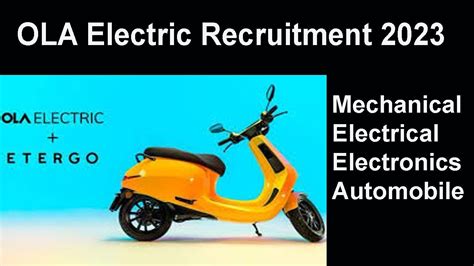 OLA Electric Recruitment 2023 Fresher Engineers Apply YouTube