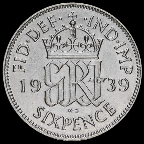 George Vi Silver Sixpence Scarce G Ef