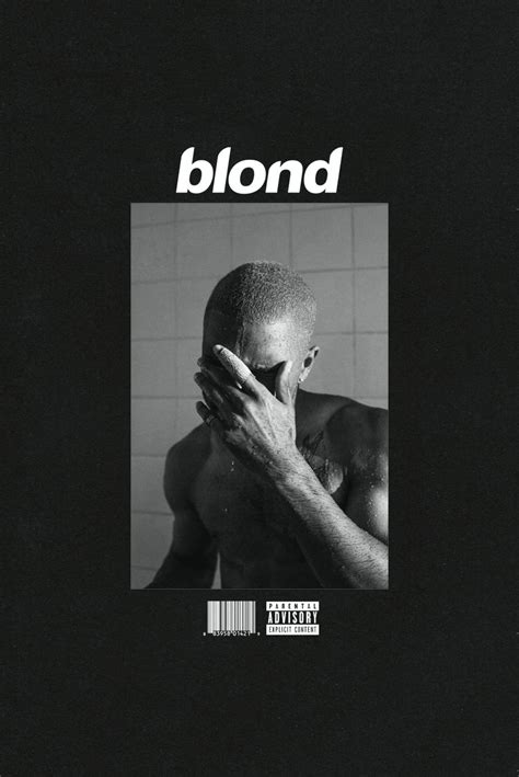 Frank Ocean Posters Blonde Poster Blonde Tracklist Album Cover Poster Poster Print Wall Art