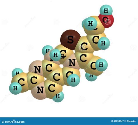 Thiamine Vitamin B Chemical Structure And Skeletal Formula Vector