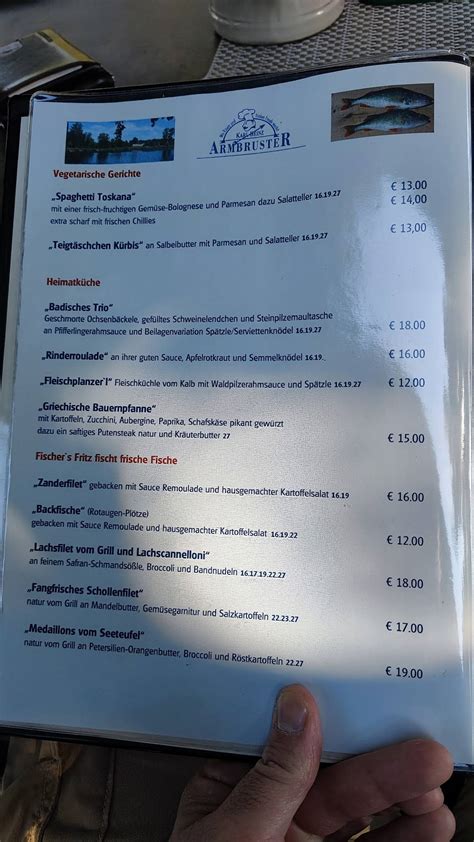 Speisekarte von Restaurant Seestüble Au am Rhein