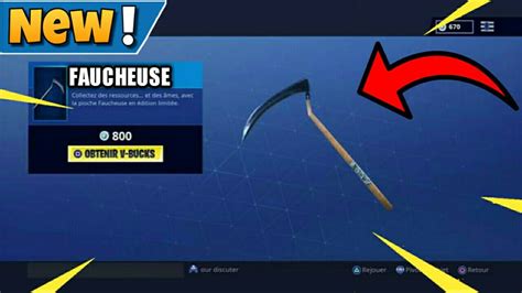 COMMENT AVOIR LA PIOCHE FAUCHEUSE SUR FORTNITE YouTube