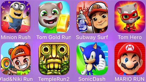 Subway Surf Temple Run Minion Rush Sonic Dash Tom Gold Run Mario Run