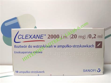 Clexane Клексан 2000jm20mg02ml 10 ампул Sanofi Aventis