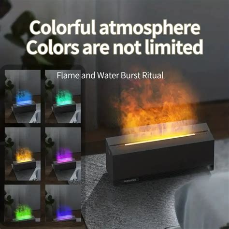 flame aroma diffuser ml ultrasonic cool mist humidifier