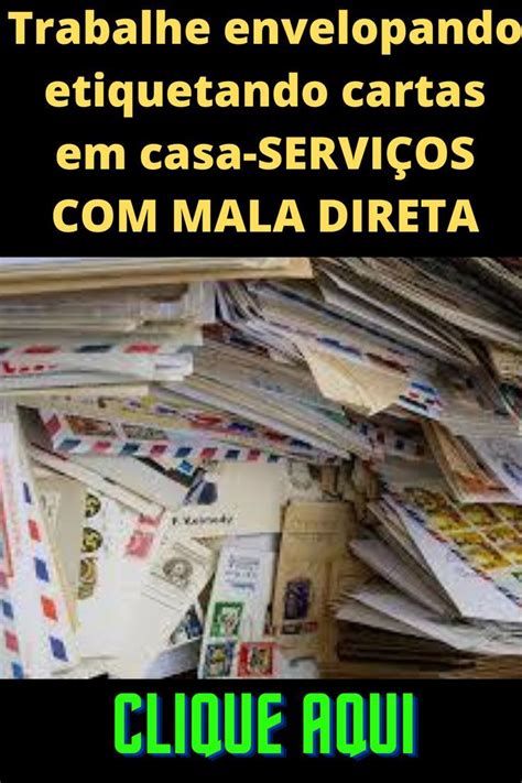 Trabalhe Envelopando Etiquetando Cartas Em Casa Servi Os Mala