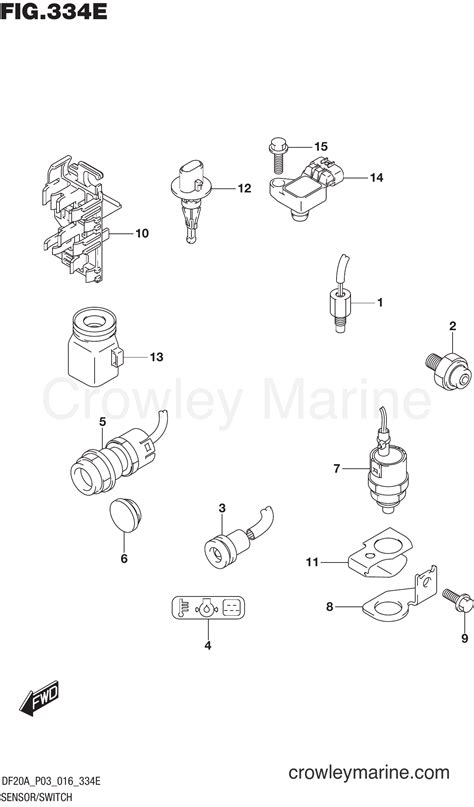 SENSOR SWITCH DF15A P03 Serial Range Four Stroke Outboard 15 DF15A