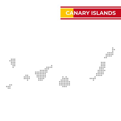 Dotted map of Canary Islands in Spain 47384542 Vector Art at Vecteezy