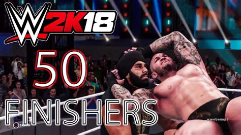 Wwe 2k18 50 Finishers To Jinder Mahal Youtube