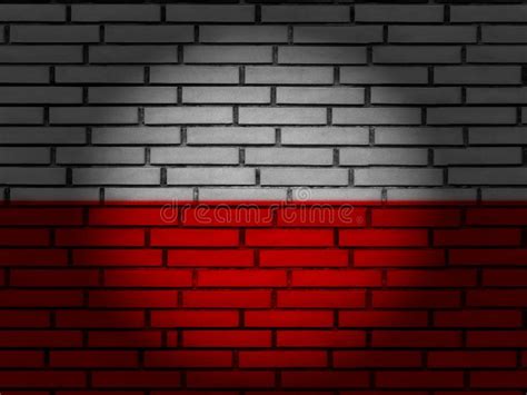 Muro De Ladrillo De La Bandera De Polonia Stock De Ilustraci N