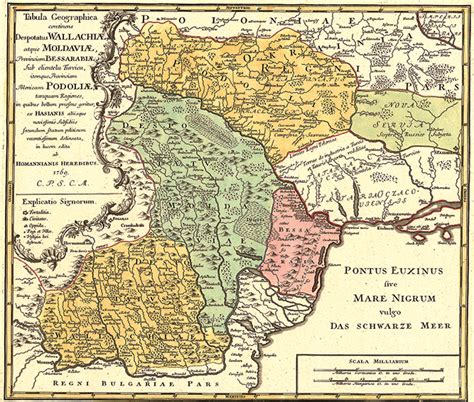 Harta Moldova Valahia Si Basarabia 1769 Qbro