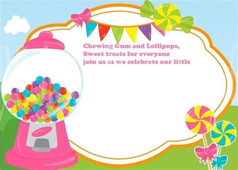 Blank Candyland Template Candyland Invitations Candyland Party