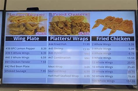 Menu At Lucky Jean Seafood Restaurant New Orleans Chef Menteur Hwy