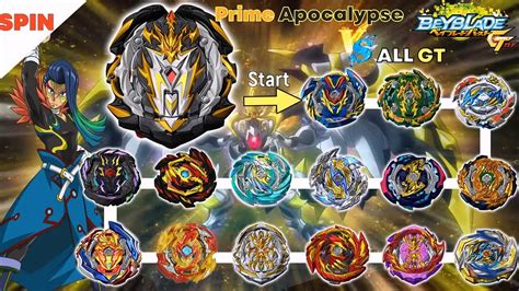 【prime Apocalypse Vs All Beyblade Burst Gt Marathon Battle】 ベイブレードバーストgt 베이블레이드 버스트 진검 Youtube