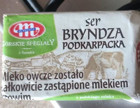 Ser bryndza podkarpacka Mlekovita kalorie kJ i wartości odżywcze