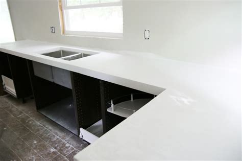 DIY White Concrete Countertops - Chris Loves Julia