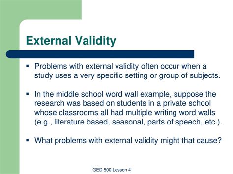 Lesson 4 Threats To Internal And External Validity Ppt Download