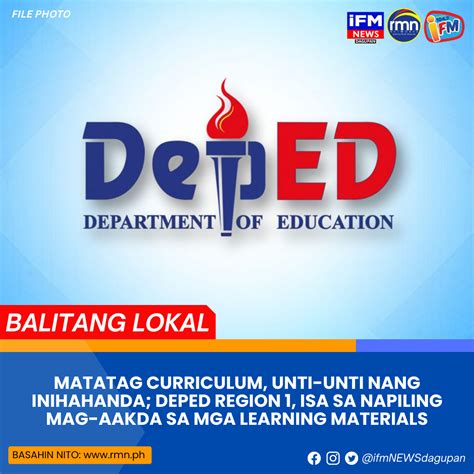 MATATAG CURRICULUM, UNTI-UNTI NANG INIHAHANDA; DEPED REGION 1, ISA SA NAPILING MAG-AAKDA SA MGA ...