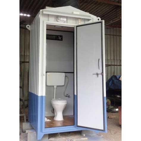 Steel Panel Build MS Portable Toilet Cabin No Of Compartments Single