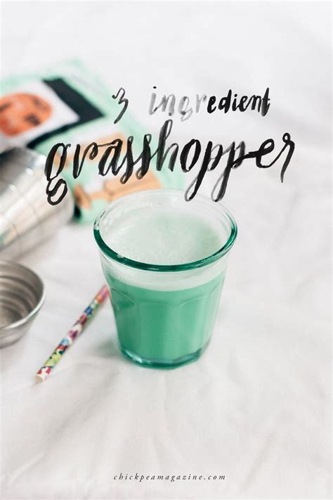 3 Ingredient Grasshopper Grasshopper Recipe Creme De Menthe Drinks Ingredient