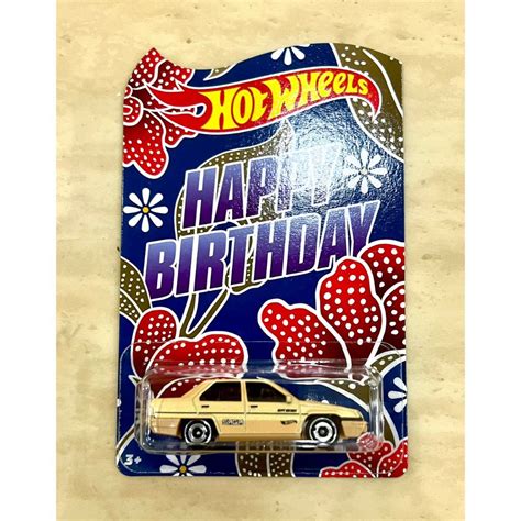 Hot Wheels Proton Saga 100 Original Mattel Employee Happy Birthday Car Shopee Malaysia