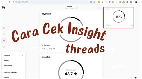 Cara Melihat Insight Di Profil Threads YouTube