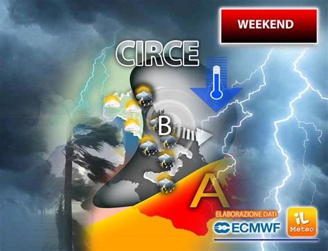 Meteo WEEKEND il CICLONE CIRCE cambierà rotta tra Sabato 5 e Domenica