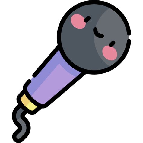 Microphone Kawaii Lineal Color Icon