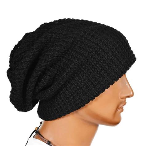 Buy Men Knit Beanie Hat Baggy Long Slouchy Winter Warm