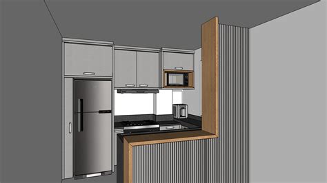 Projeto De Cozinha Compacta Completo No Sketchup Leonardo Nunes