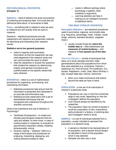 Psychological Statistics PSYCHOLOGICAL STATISTICS Chapter 1