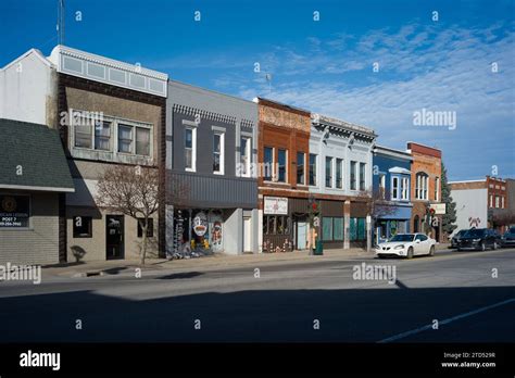 Buildings In Downtown Caro Michigan Usa Stock Photo Alamy