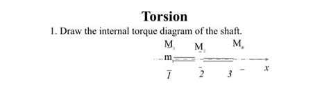 1. Draw the internal torque diagram of the shaft. | Chegg.com