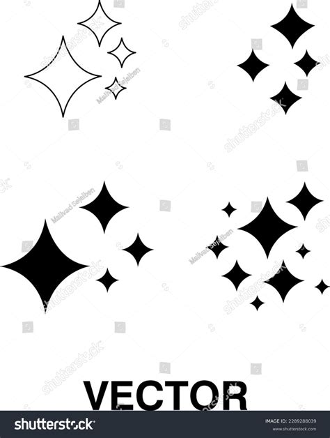 Shine Icon Set Vector Illustration On Stock Vector (Royalty Free ...