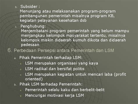 Topik Perkuliahan 10 LEMBAGA SWADAYA MASYARAKAT LSM 1