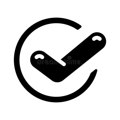 Checkmark Compliance Glyph Icon Vector Illustration Stock Vector Illustration Of Check