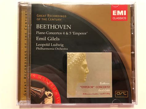 Beethoven Piano Concertos 4 And 5 Emperor Emil Gilels Leopold Ludwig Philharmonia