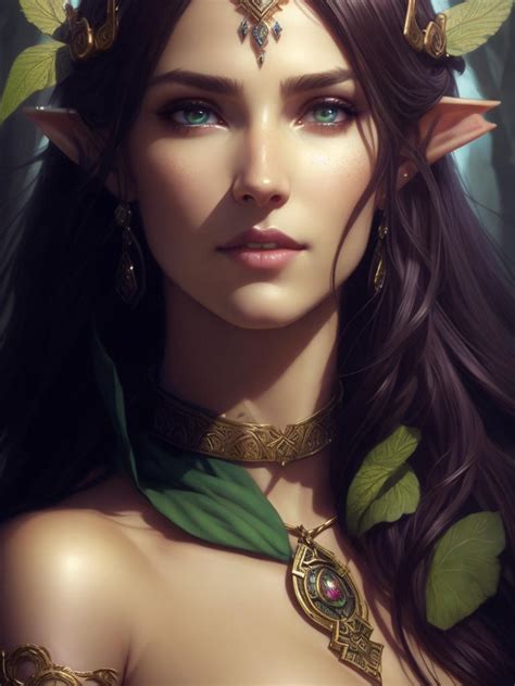 Beautiful Gorgeous Elf Woman Chocolate Hair Vik 0 By Arrojado On Deviantart