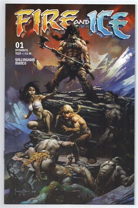 Fire And Ice 1 Cvr C Frazetta Movie Poster Variant Dynamite 2023 NM