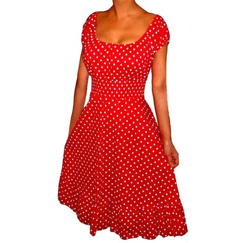 Shop Funfash Plus Size Red Polka Dots Rockabilly Retro Womens Cocktail