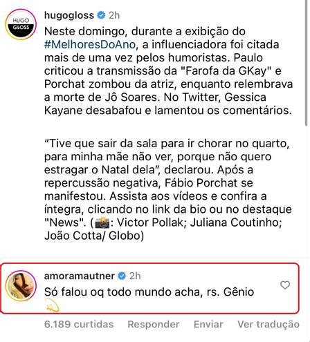 Diretora Da Globo Defende Porchat Em Treta Gkay