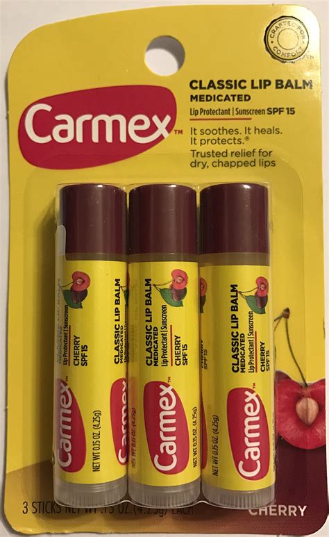 Carmex Classic Medicated Lip Balm Cherry Stick Spf 15 2017 Formulation Skin Deep