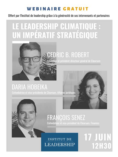 Le leadership climatique un impératif stratégique Canada Institut