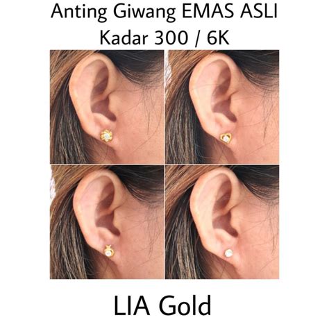 Jual Anting Giwang EMAS Asli Kadar 300 6k TOKO MAS LIA GOLD BEKASI