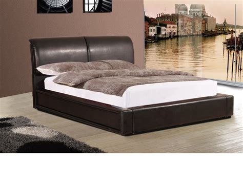 Faux Leather Bed In Double Or King Black Brown Homegenies