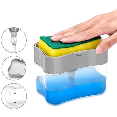 Porta Detergente Bucha Dispenser Para Sab O L Quido Porta Esponja