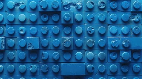 Blue Lego Isolated On Blue Background Premium Ai Generated Image