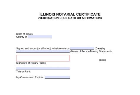 Free Illinois Notary Acknowledgement Forms Pdf Word