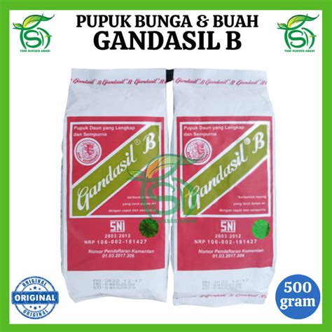 Pupuk Gandasil B 500 Gram Pupuk Daun Fase Generatif Bunga Dan Buah