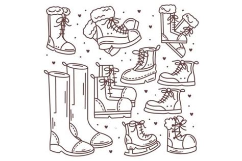 Winter Boots Coloring Pages